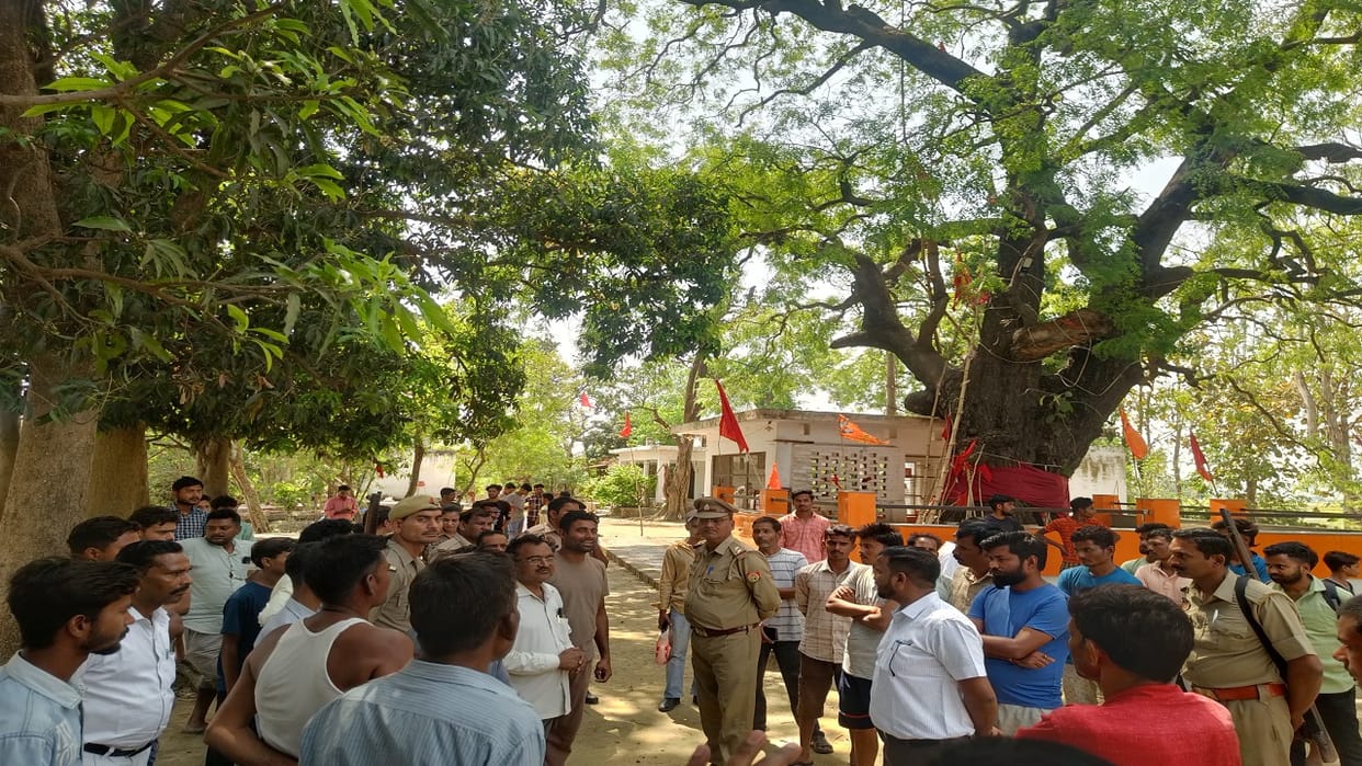 Miscreants vandalized Balaji Hanuman temple vandalized idols in lakhimpur kheri