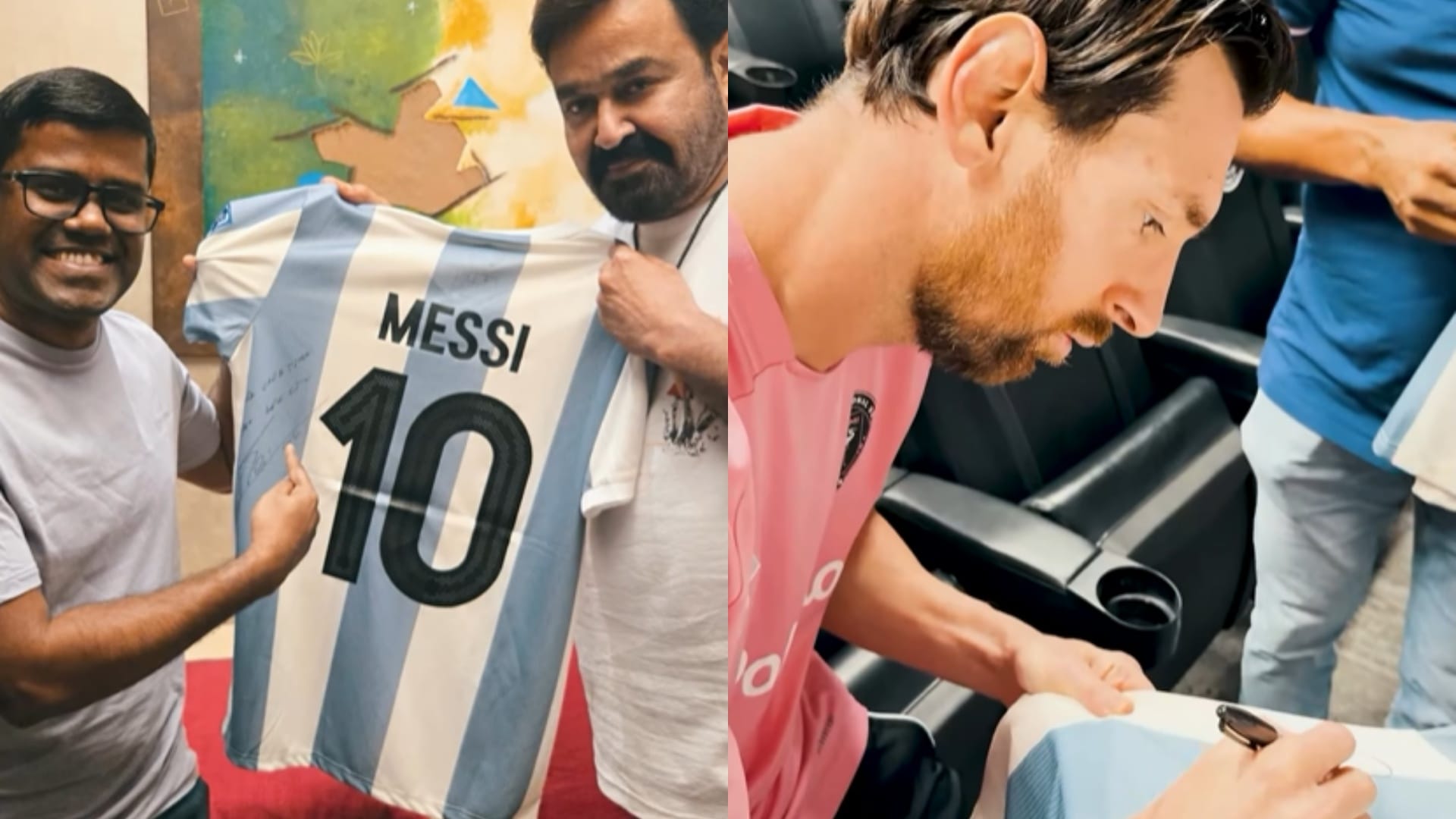 Lionel Messi Signed Jersey Delights Mohanlal Actor Shares Video on Social Media