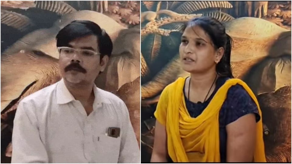 लापता महिला का पति आशीष पाल और जज की पूर्व पत्नी गंगा शाक्य।