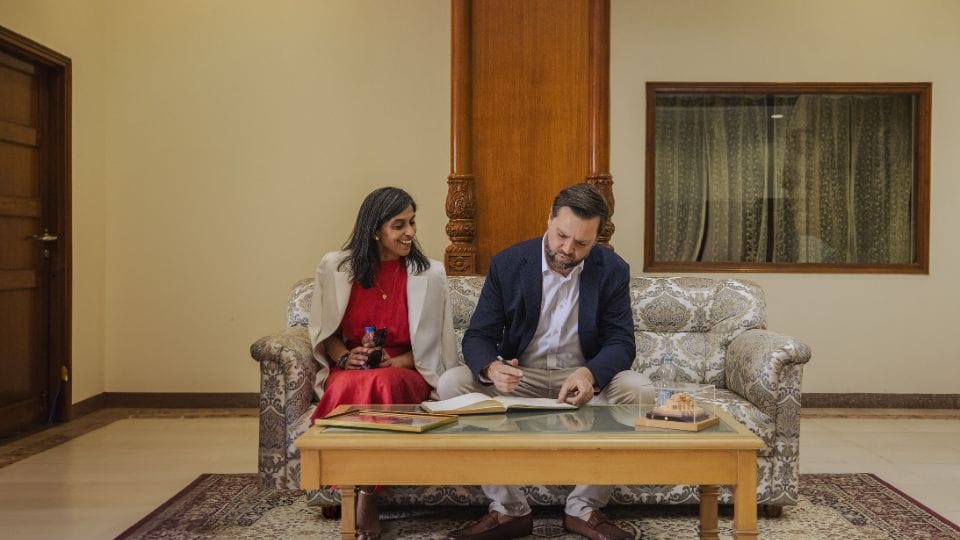 US Vice President JD Vance visited Akshardham Temple with his family