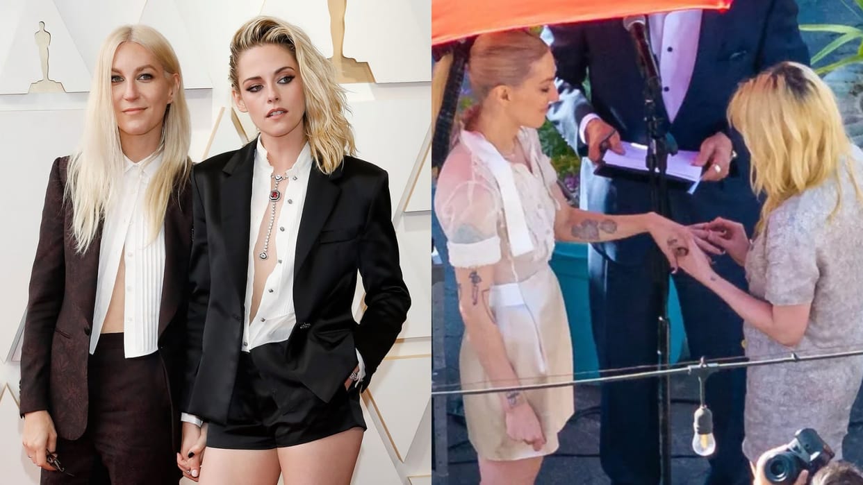 Film Twilight Fame Actress Kristen Stewart Marries Her Girlfriend Wedding Pictures viral