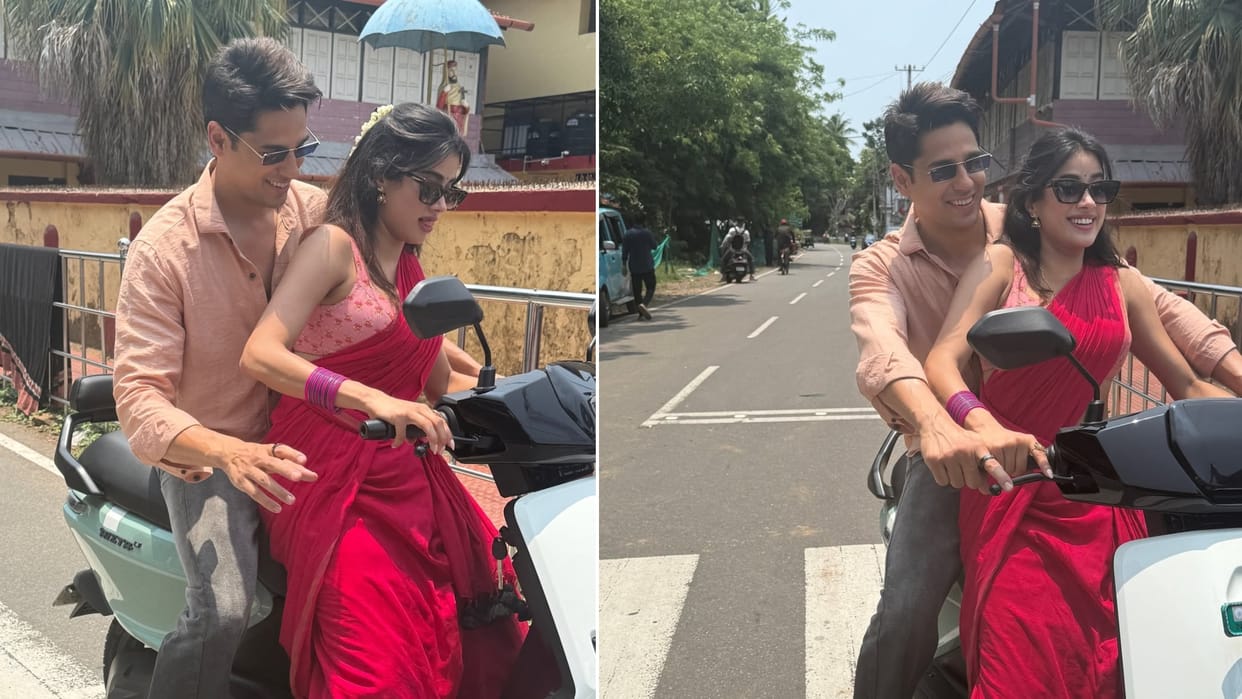 janhvi kapoor shares photos with sidharth malhotra says Param loves it when I take him for ride Param Sundari