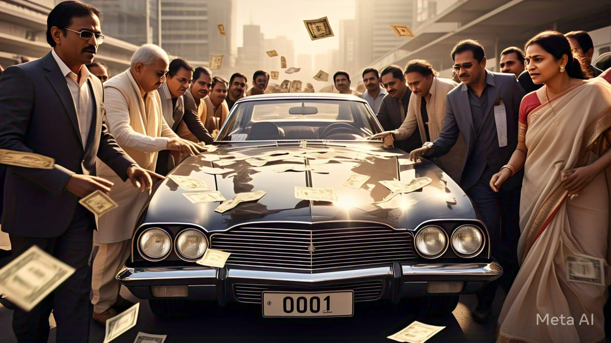 Indore News: VIP Car Number 0001 Sold for Just ₹1 Lakh, No Bidders in Auction