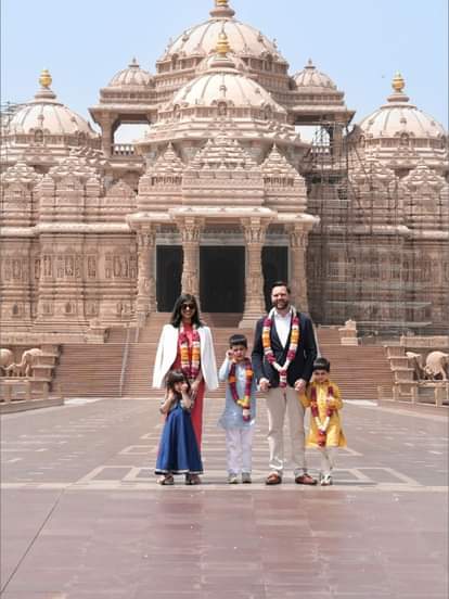 परिवार संग अक्षरधाम मदिंर पहुंचे अमेरिकी उपराष्ट्रपति जेडी वेंस