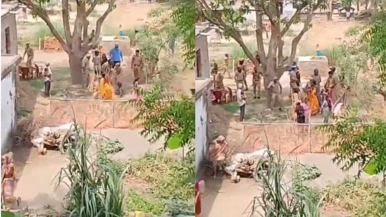 In a village of Siddharthnagar, villagers had installed statue of Baba Saheb, administration took it away