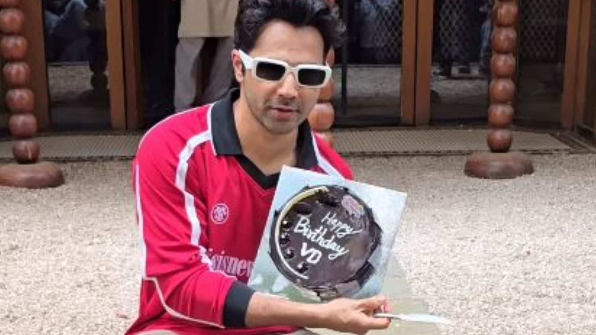 Varun Dhawan Rings In Pre Birthday Celebrations By Cutting Cake With Paps PHOTOS goes viral on social media