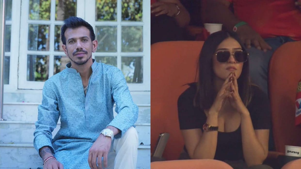 RJ Mahvash and Yuzvendra Chahal spotted together at Punjab Kings game she cheers yuzvendra