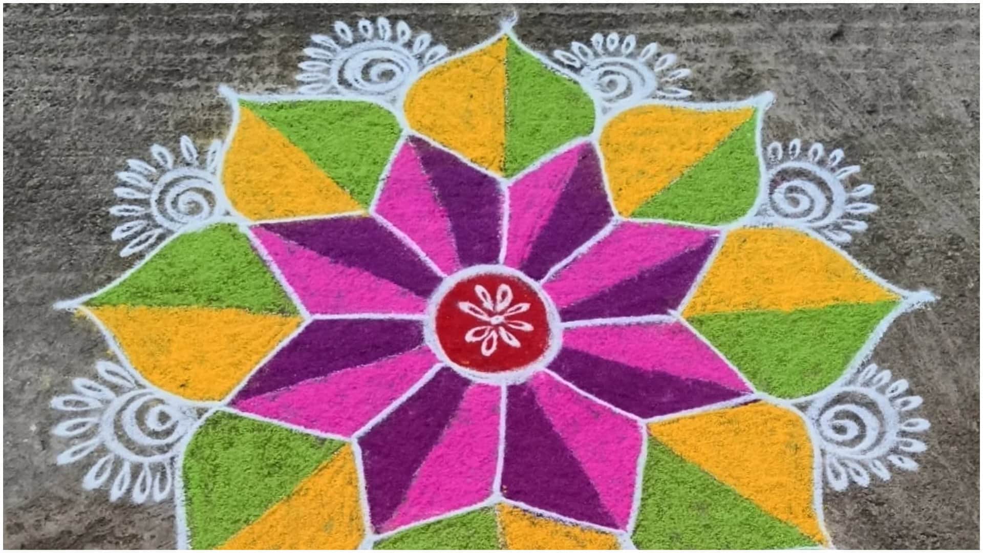 Simple Rangoli Design For Akshaya Tritiya Rangoli Design Ideas With Images Disprj