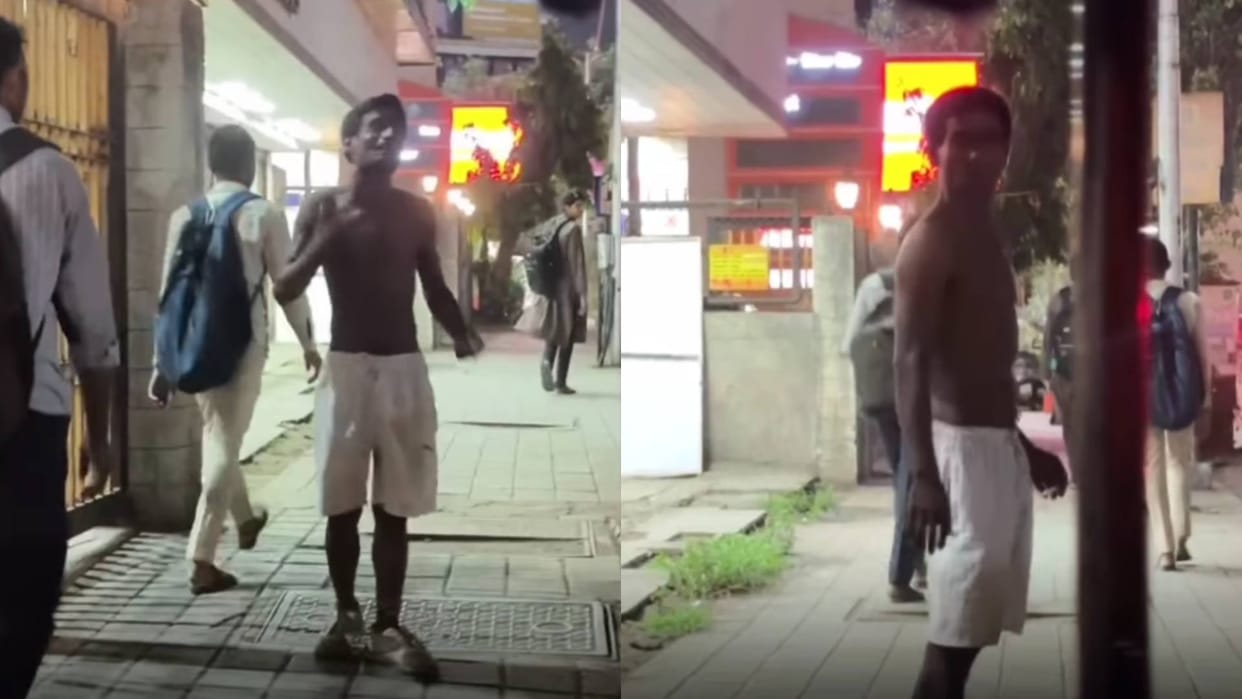 When the woman refused to give him alms the man entered the auto and misbehaved with her Video viral
