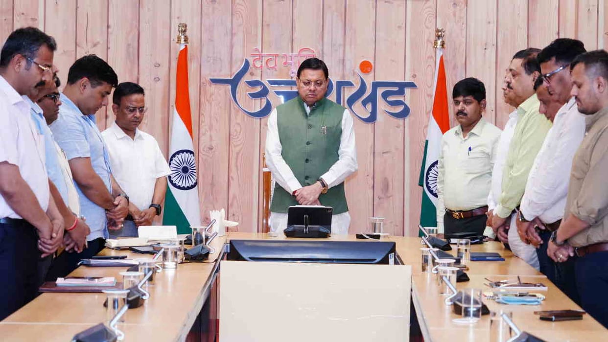Tributes paid to tourists killed in Pahalgam terror attack Dehradun Uttarakhand Cm Dhami