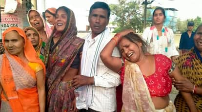 Kanpur Road Accident Alcohol in the car speed 120 lost control and collided with bike two died and six injured