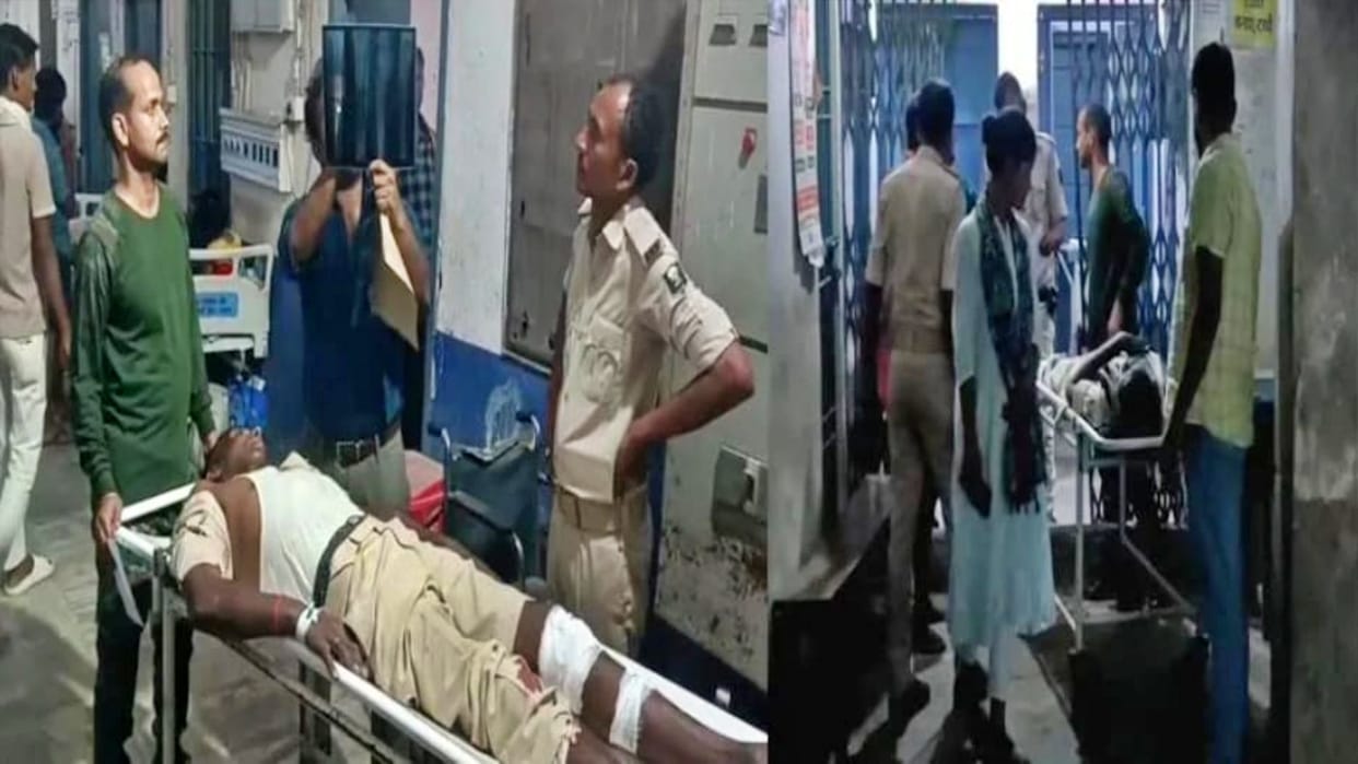Nawada: 10 policemen injured in attack by 2 thousand villagers; one has both legs broken and one is serious