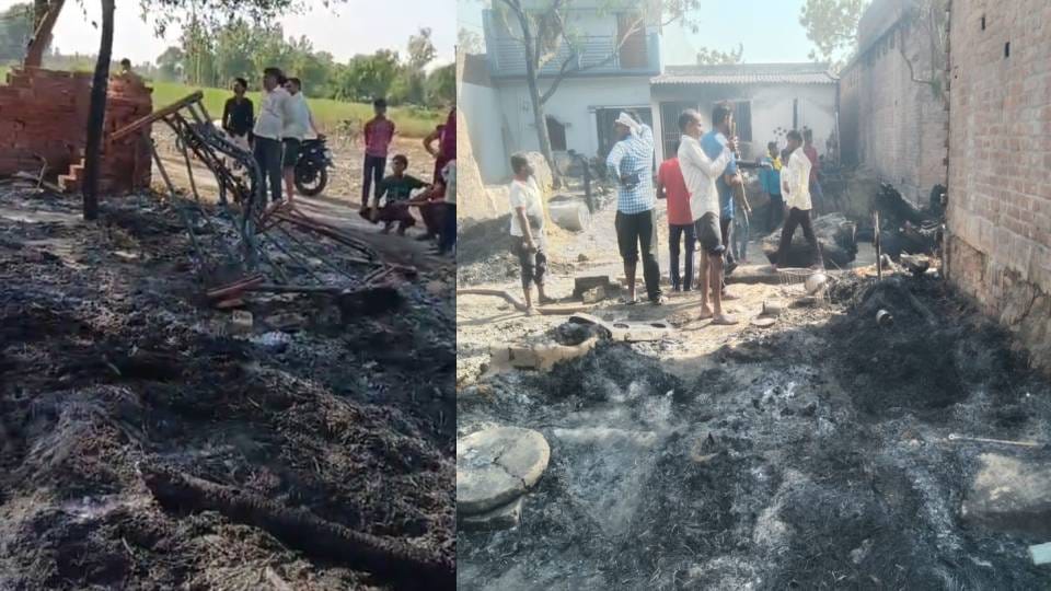 50 houses burnt to ashes in fire in Ayodhya four villages affected by fire that spread over six km