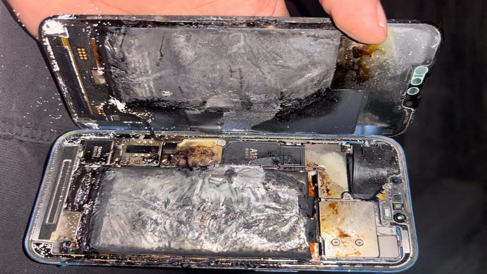 Mobile exploded due to overheating