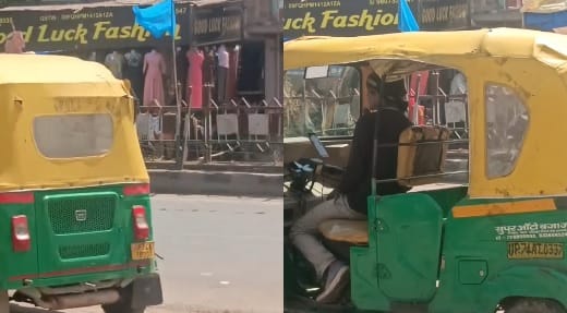 Kannauj Auto driver quenches thirst with beer in summer administrations negligence exposed