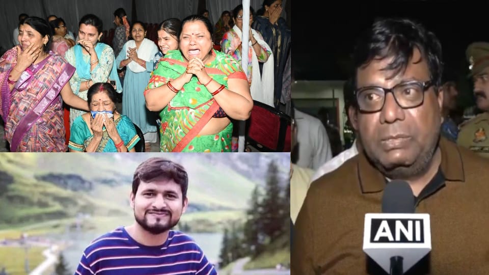 Pahalgam Attack Kanpur Shubham father started crying with his head on his brother shoulder