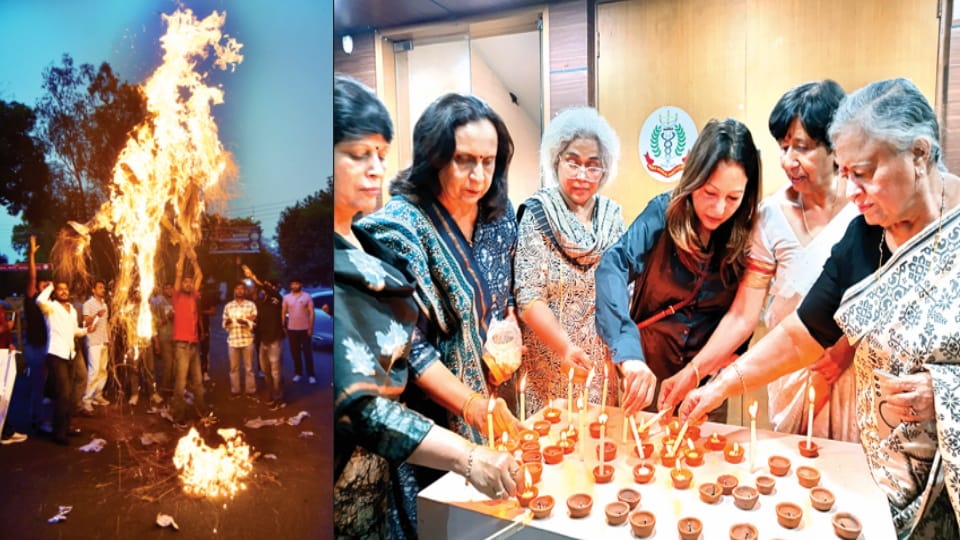 Pahalgam terror attack: Torches in hands, grief and anger in eyes, effigies burnt against terror