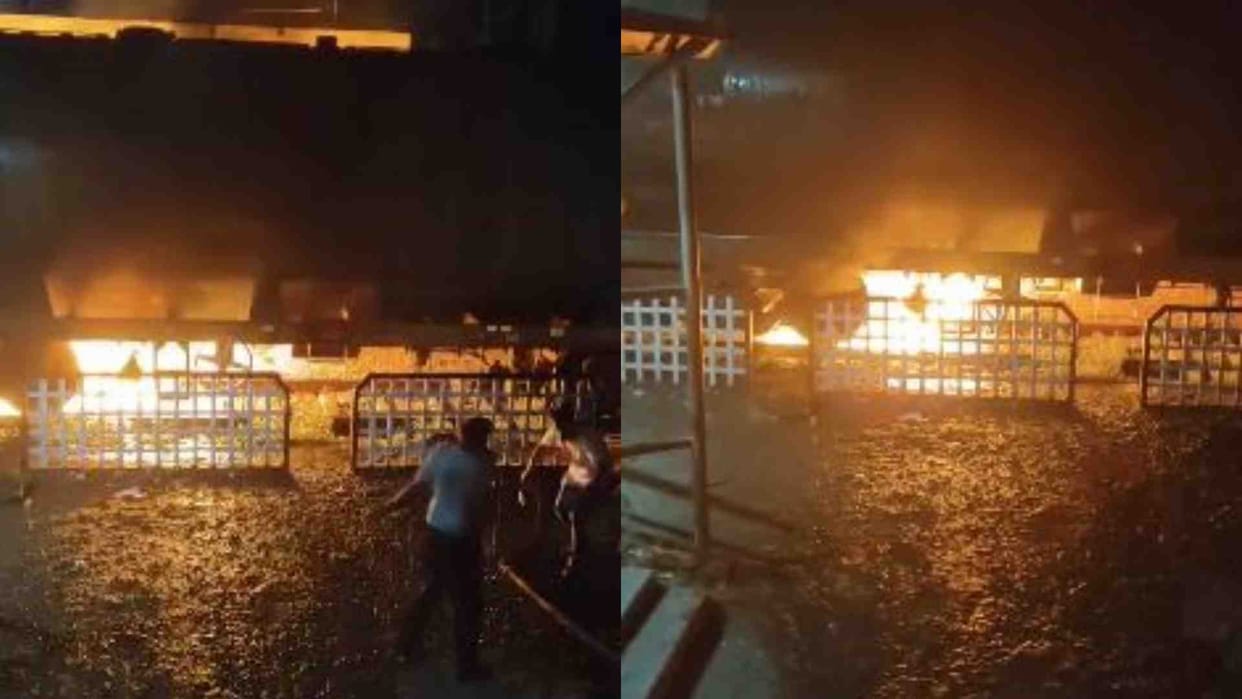 MP News: Fire in train carrying oil to Jabalpur's Bhitouni oil depot