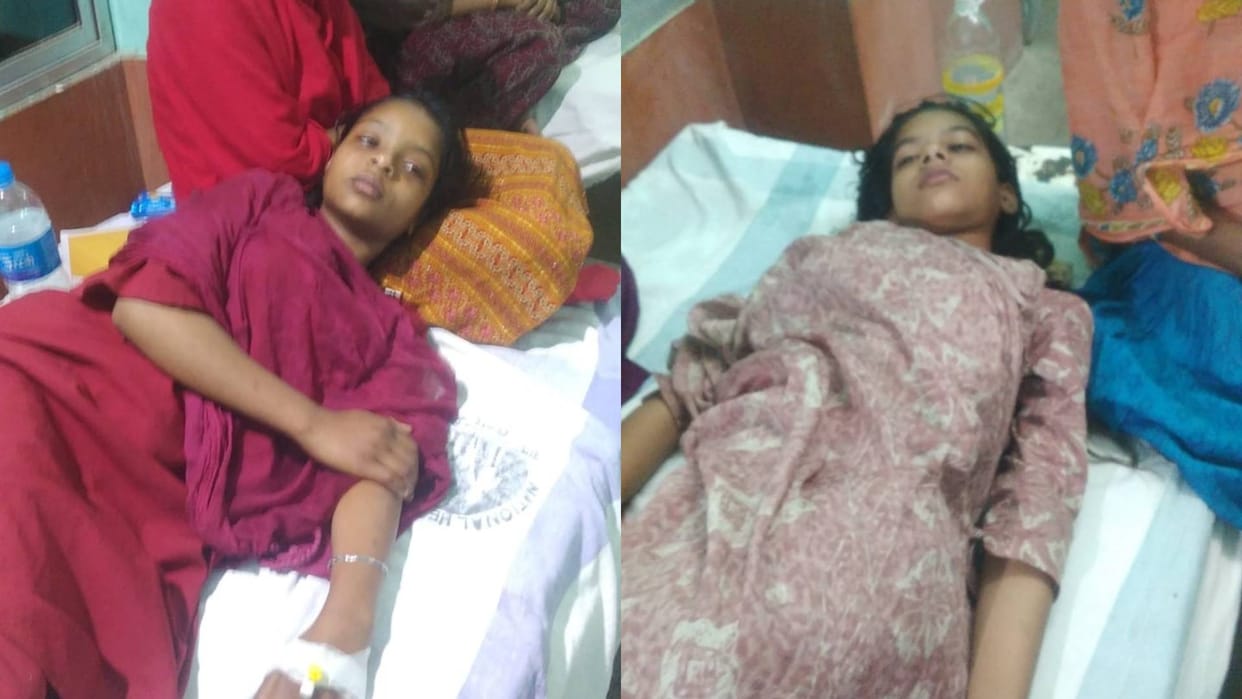 Three girl students fainted due to beating by headmaster in middle school Kujbanna of Pirpainti in Bhagalpur