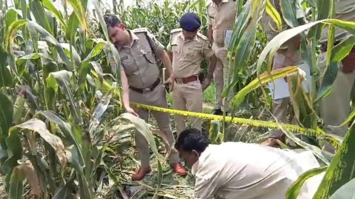Bihar News Body of 65-year-old man found in corn field Kishanganj injury marks on head murder suspected