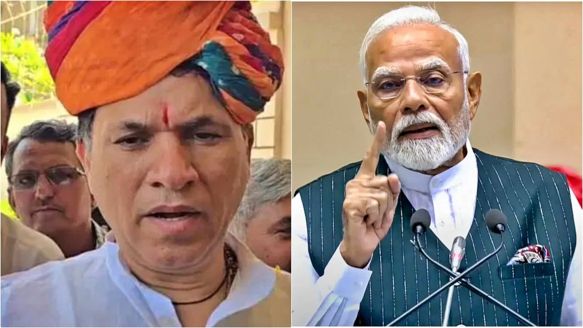 पूर्व केंद्रीय मंत्री कैलाश चौधरी और पीएम नरेंद्र मोदी