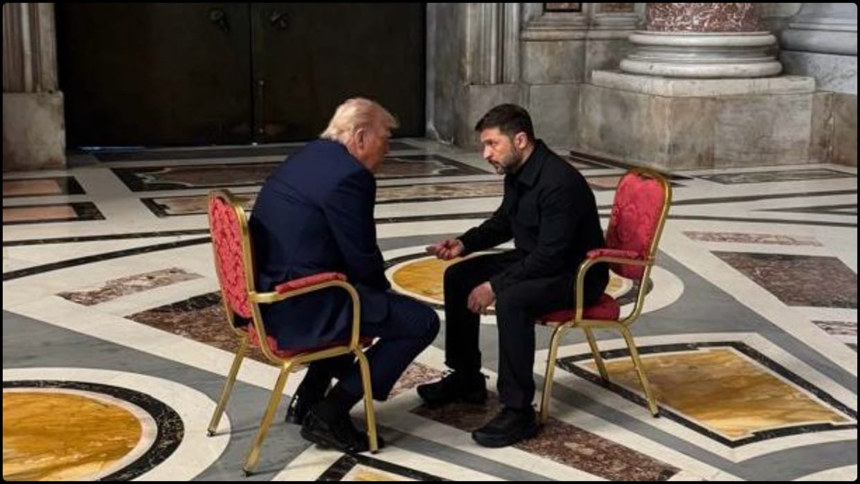 Trump, Zelenskyy meet briefly at Vatican to discuss Russia-Ukraine war, News in Hindi