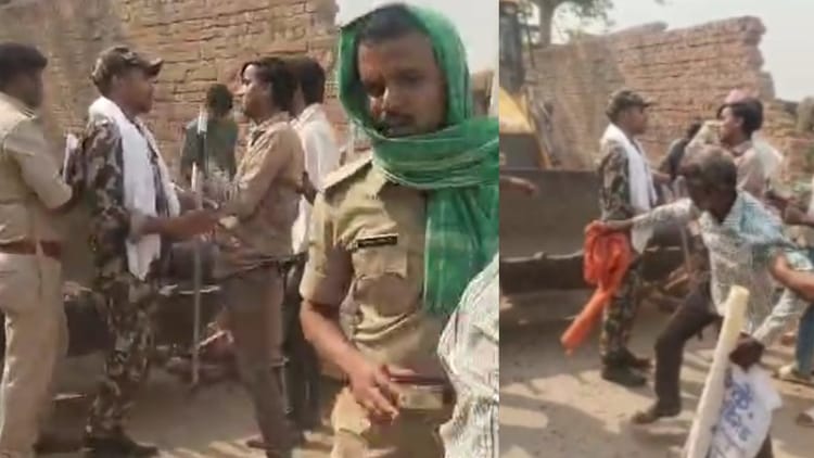 Bihar News: अतिक्रमण हटाने गई पुलिस पर ग्रामीणों ने बोला हमला, बुलडोजर का शीशा भी तोड़ा; जानिए पूरा मामला