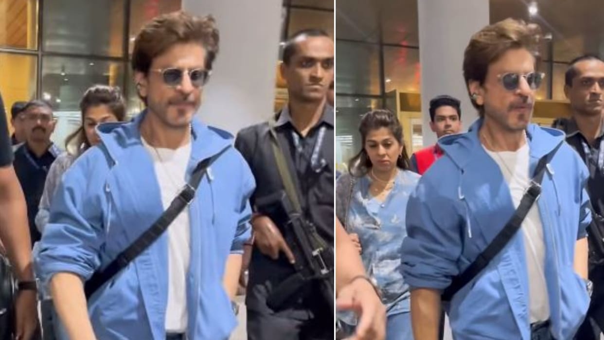 Shah Rukh Khan Exudes Swag As He Arrives In Mumbai Warmly Greets His Staff With A Handshake viral video