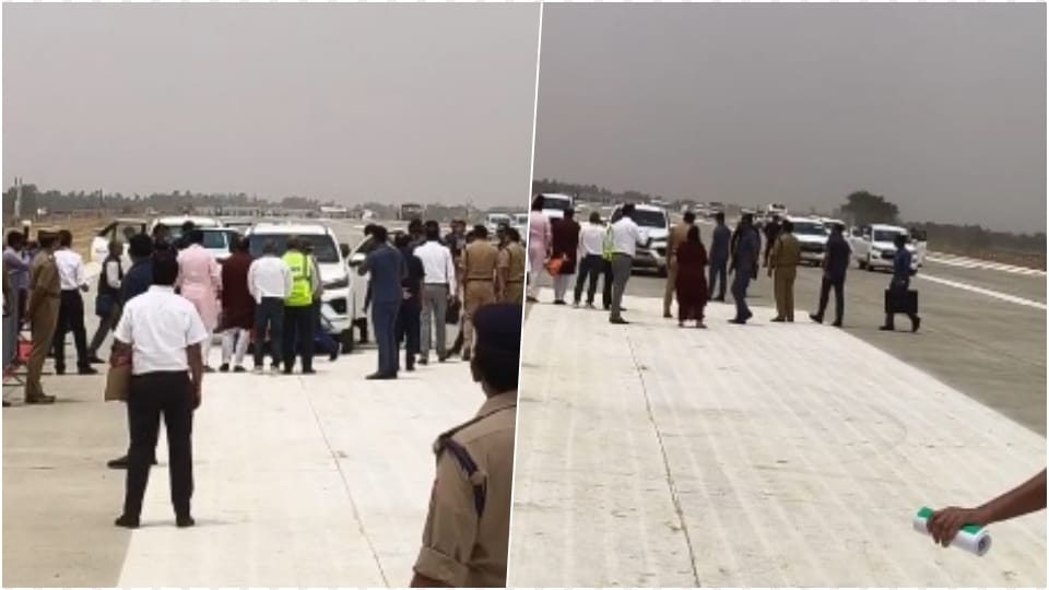 CM Yogi Adityanath reached Shahjahanpur to inspect the runway on Ganga Expressway