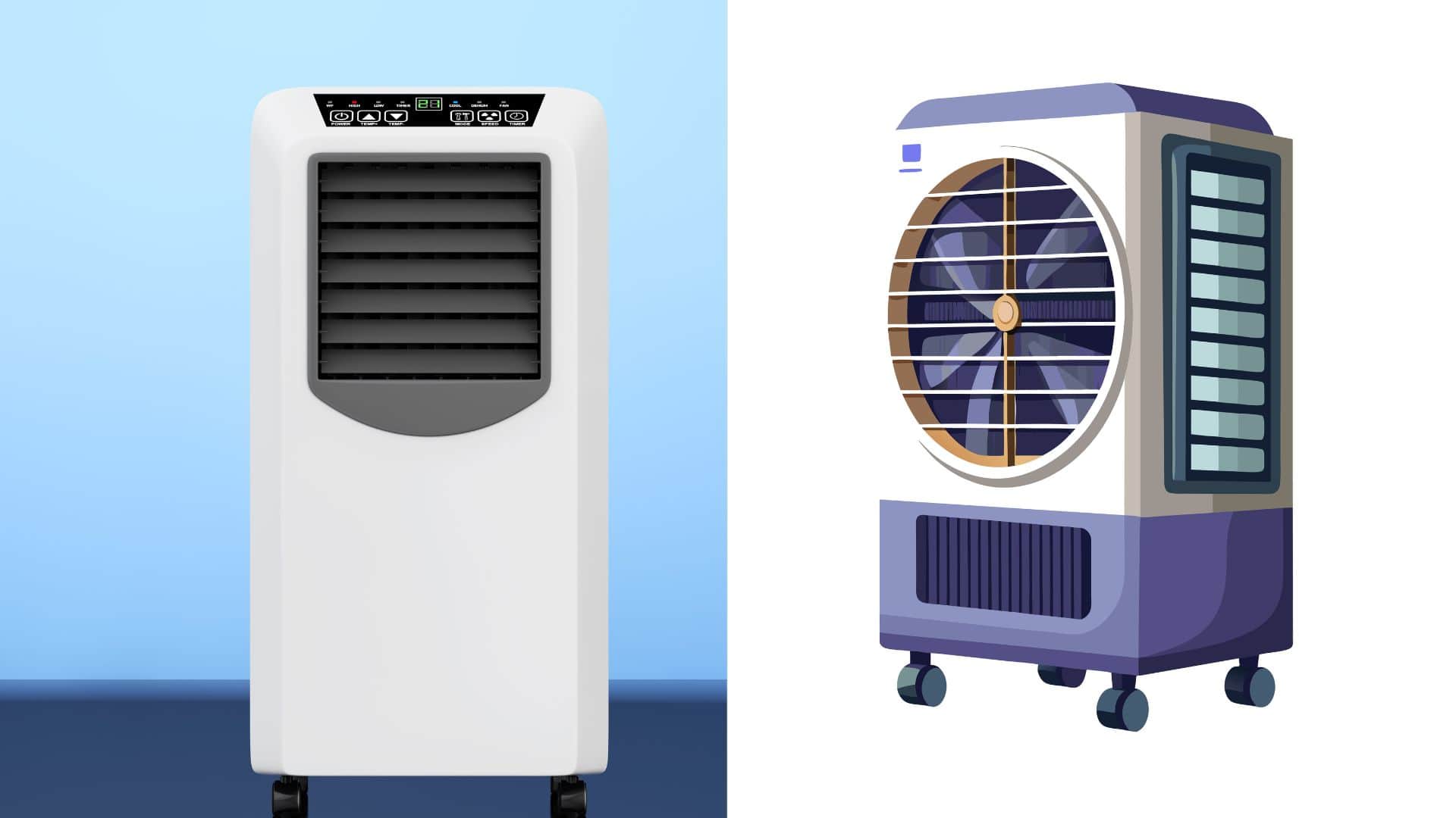blower vs fan air cooler which is best for room cooling guide hindi