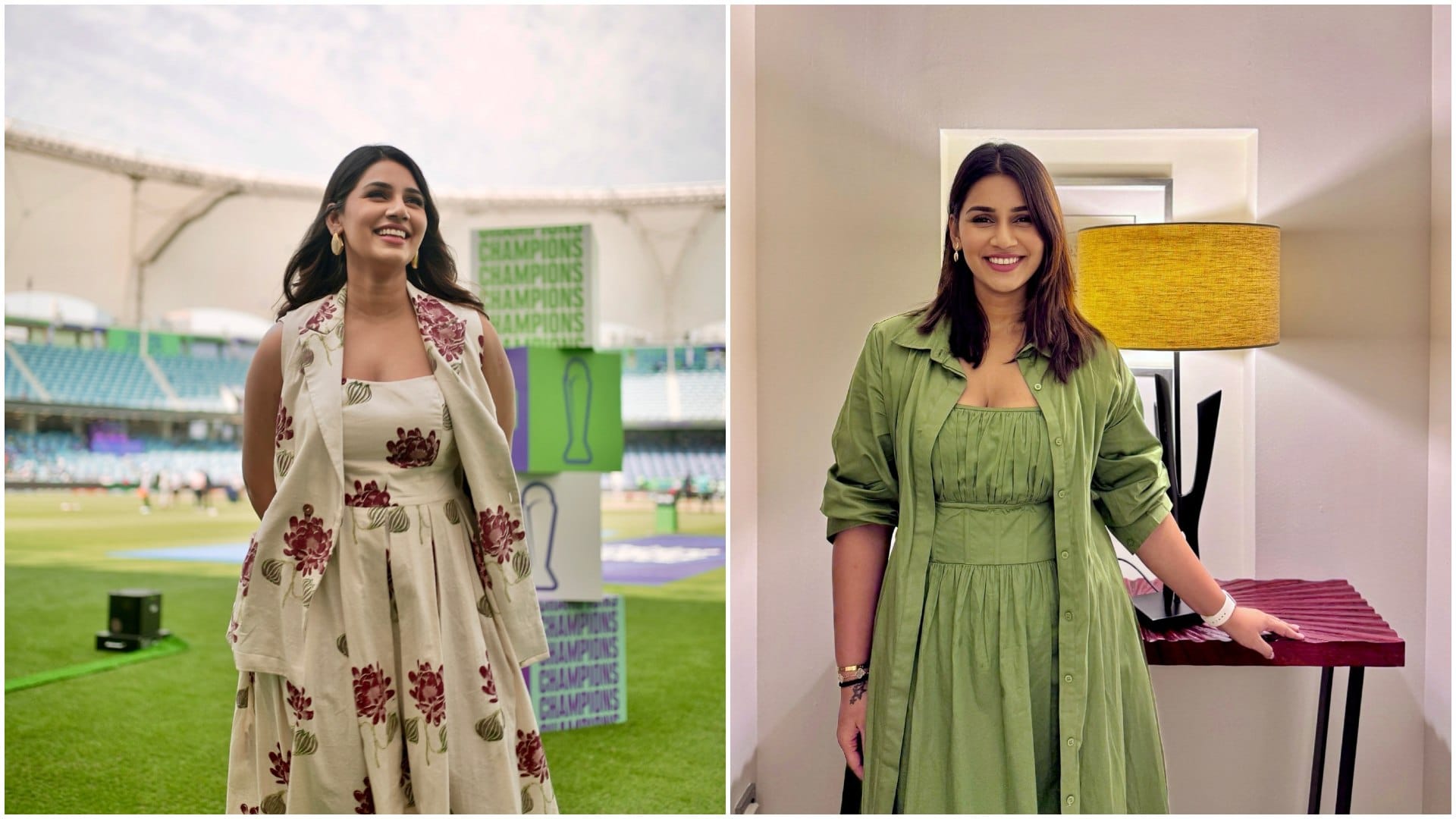 Jasprit Bumrah Wife Sanjana Ganesan Summer Look Stylish Dresses Collection Photos
