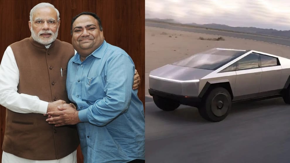 Tesla Cybertruck in India Surat businessman Lavji Badshah gets India’s first battery electric truck