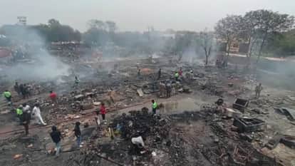 लखनऊ के फैजुल्लागंज में लगी आग