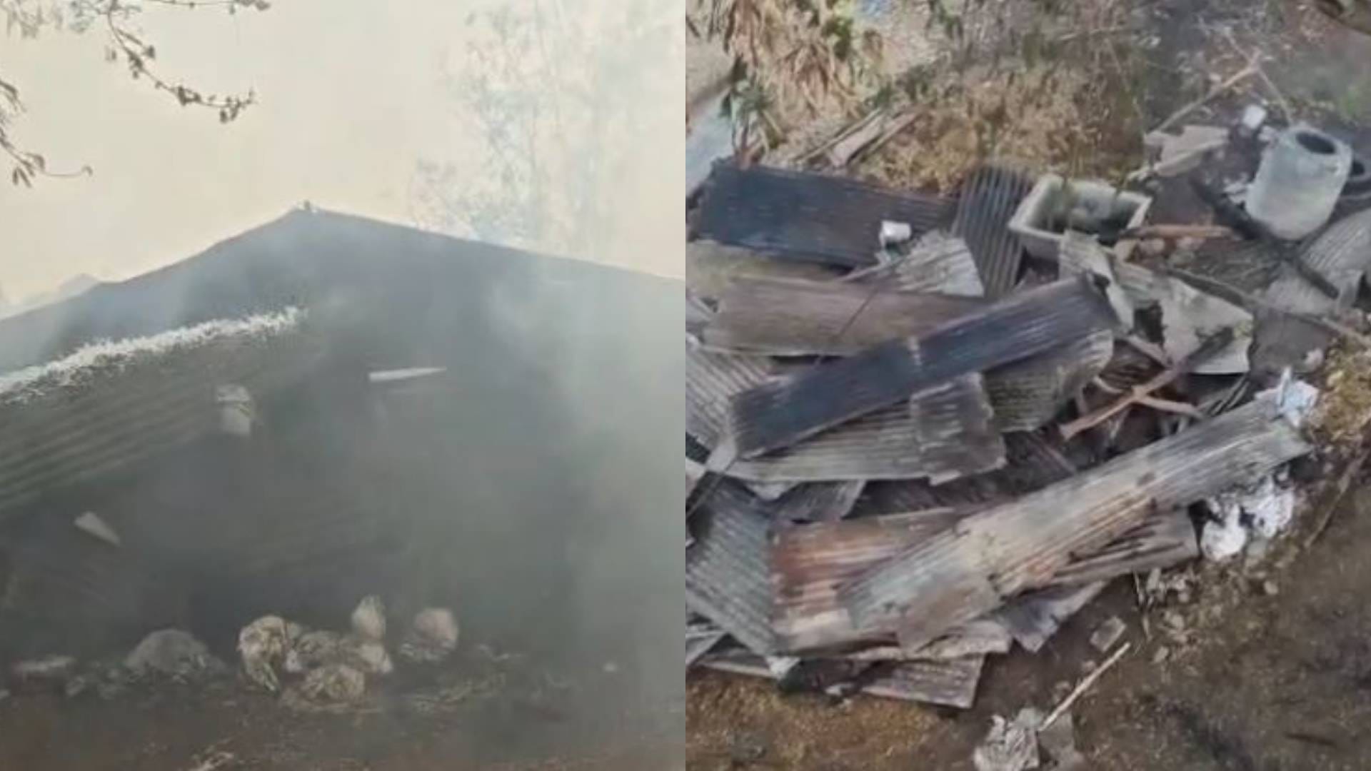 महाजन कॉलोनी में लगी आग