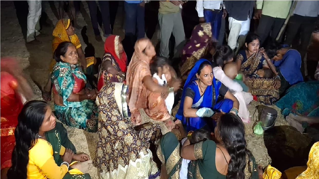 Women travelling in tractor trolley were brutally beaten by people of other community