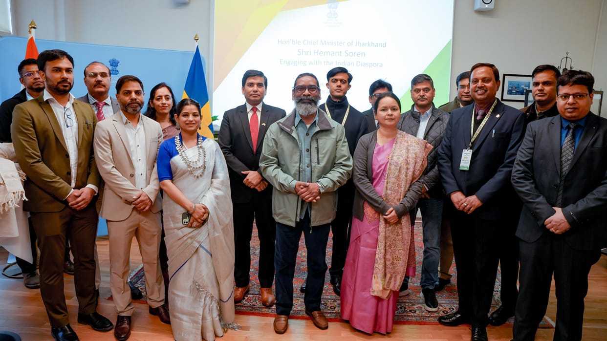 Chief Minister Hemant Soren attended the dinner hosted by the Indian Ambassador during his visit to Sweden