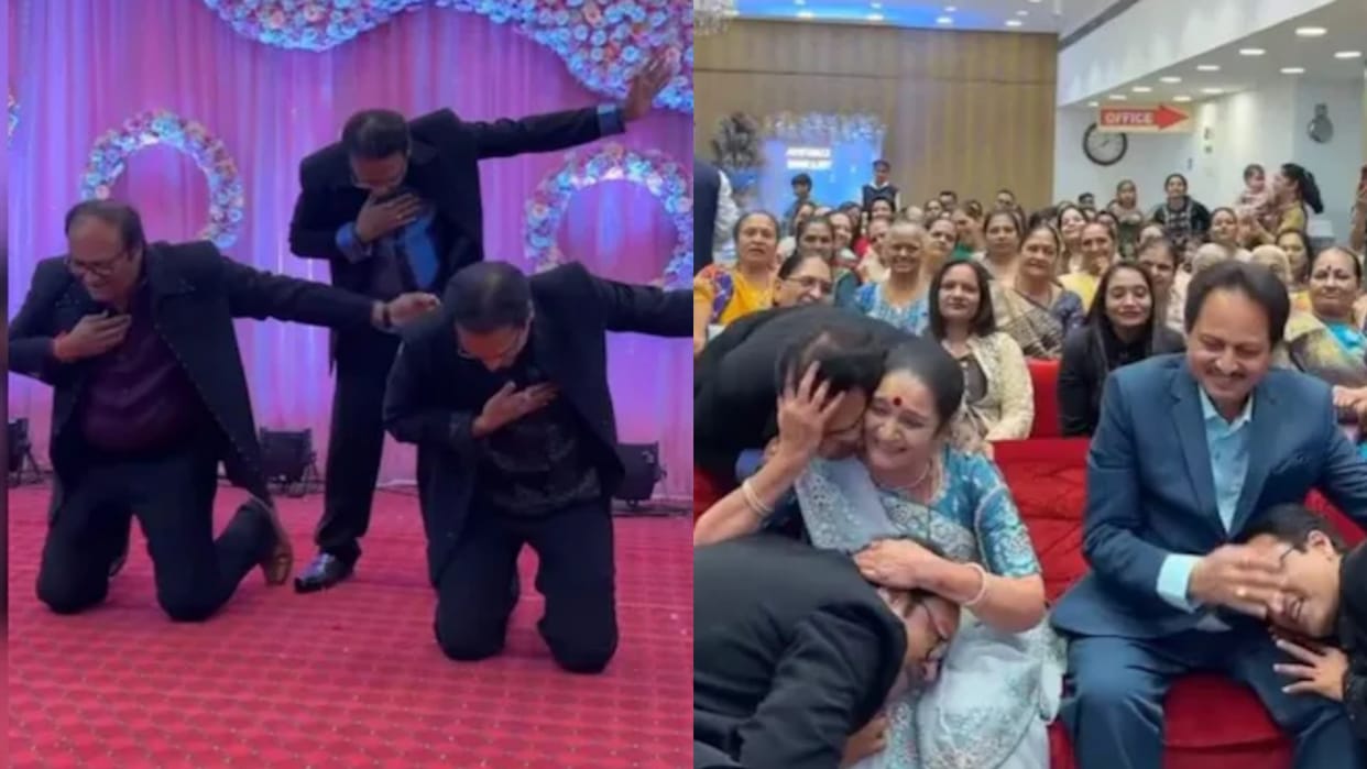Viral Video three brothers dance on yeh to sach hai ki bhagwan hai users get emotional watch