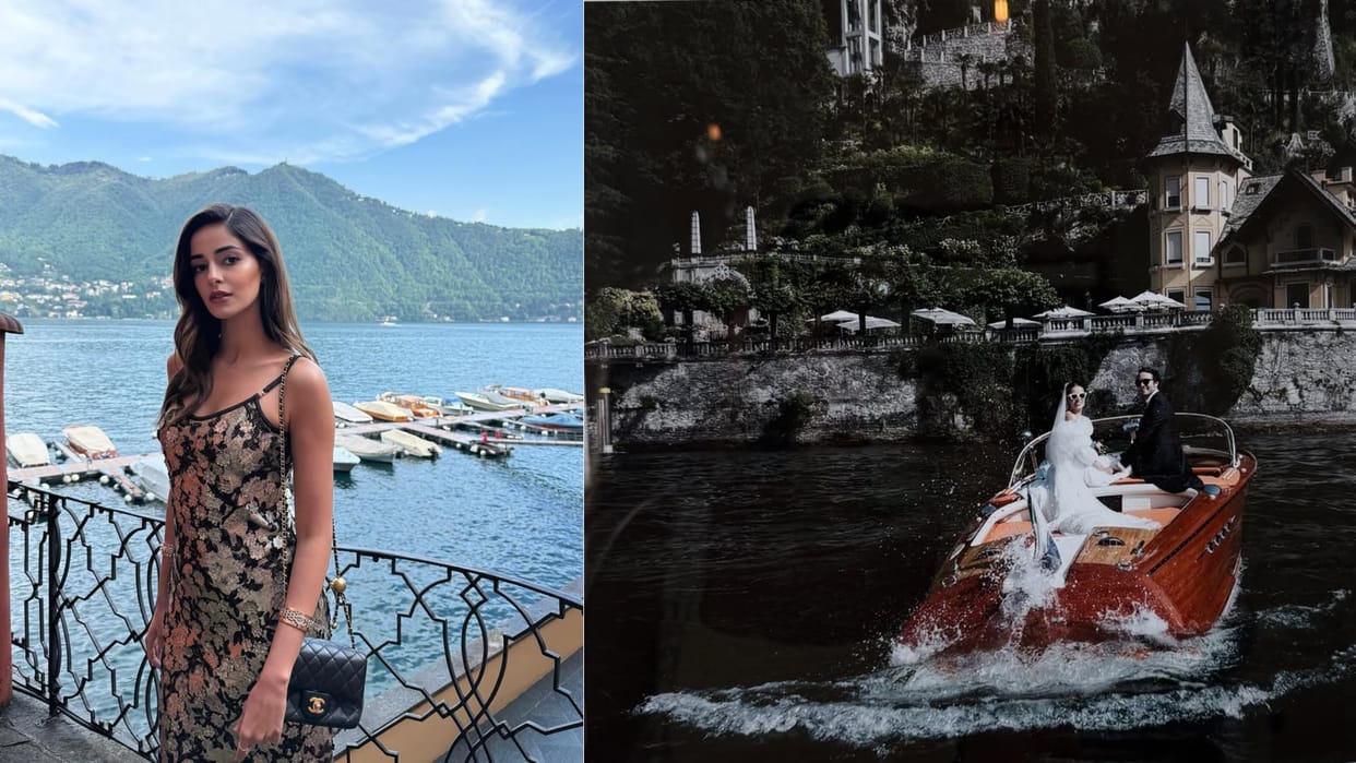 kesari chapter 2 actress ananya panday vacation Villa D Este Lake Como Italy photos navya nanda comment viral