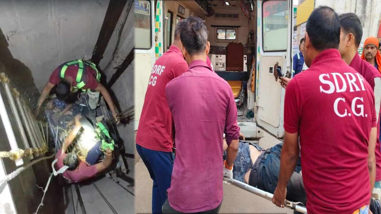 young man died after falling in lift in Durg