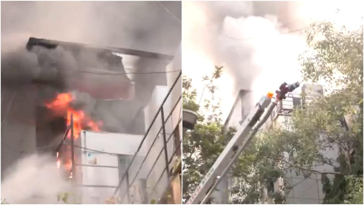 Maharashtra Fire News Major fire at electronics goods showroom building in Mumbai News in Hindi