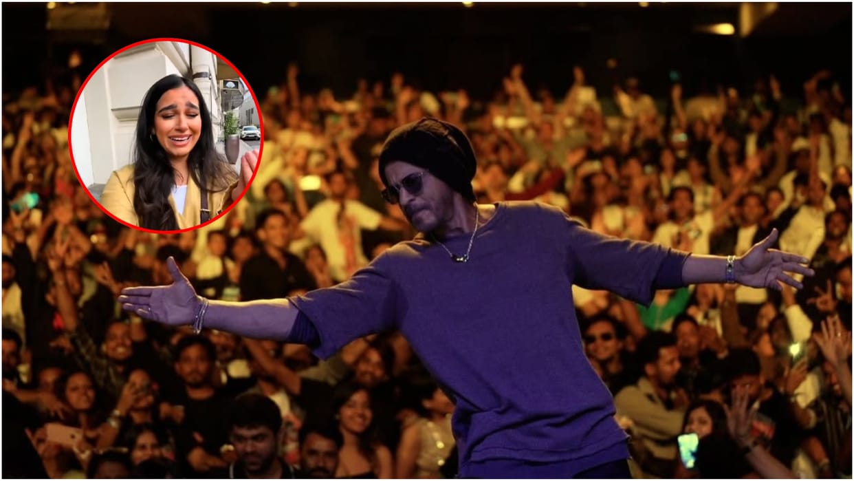 Shahrukh Khan female fan crying after meeting him he hugged her and say god bless you viral video