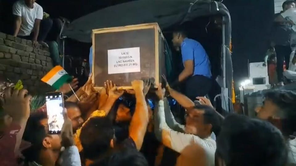 Martyr jawan Naveen Sheoran died body reached home