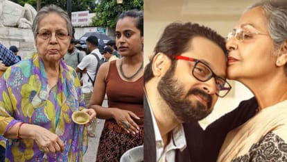 Karan Arjun fame Rakhee Gulzar rare appearance in an event of her Bengali movie Aamar Boss trailer launch