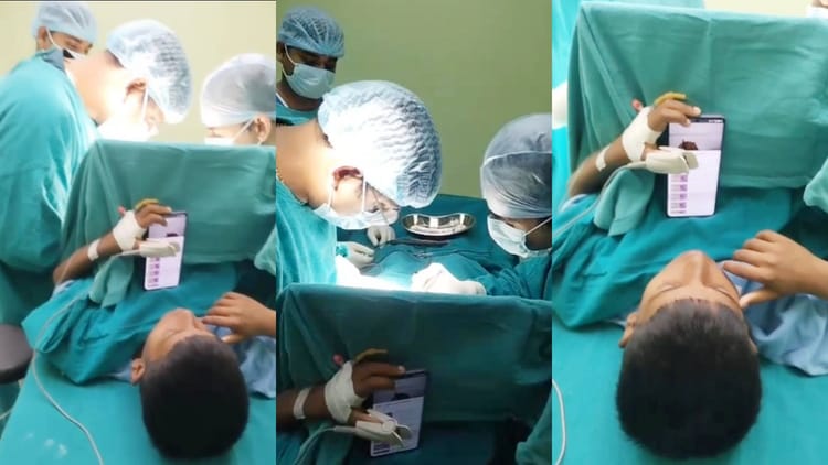 गजब का जज्बा: डॉक्टर थिएटर में ऑपरेशन कर रहे...और बच्चा मोबाइल में मैथ्स का वीडियो देख रहा था, मुरीद हुए लोग