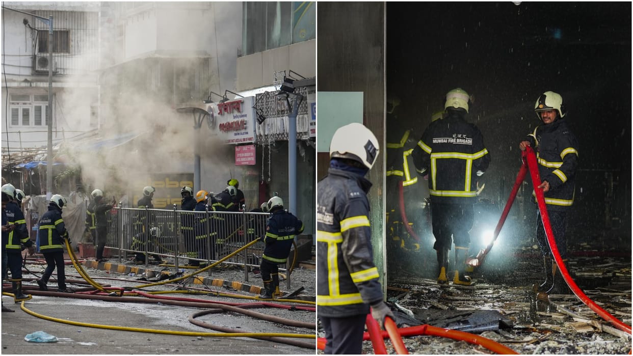 Maharashtra Fire Incident Fire breaks out at garments showroom in south Mumbai; eight rescued