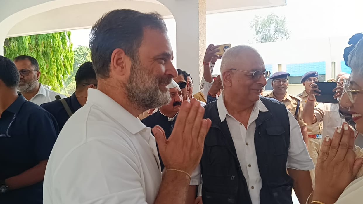 Congress leader Rahul Gandhi in Amethi for one day visit.