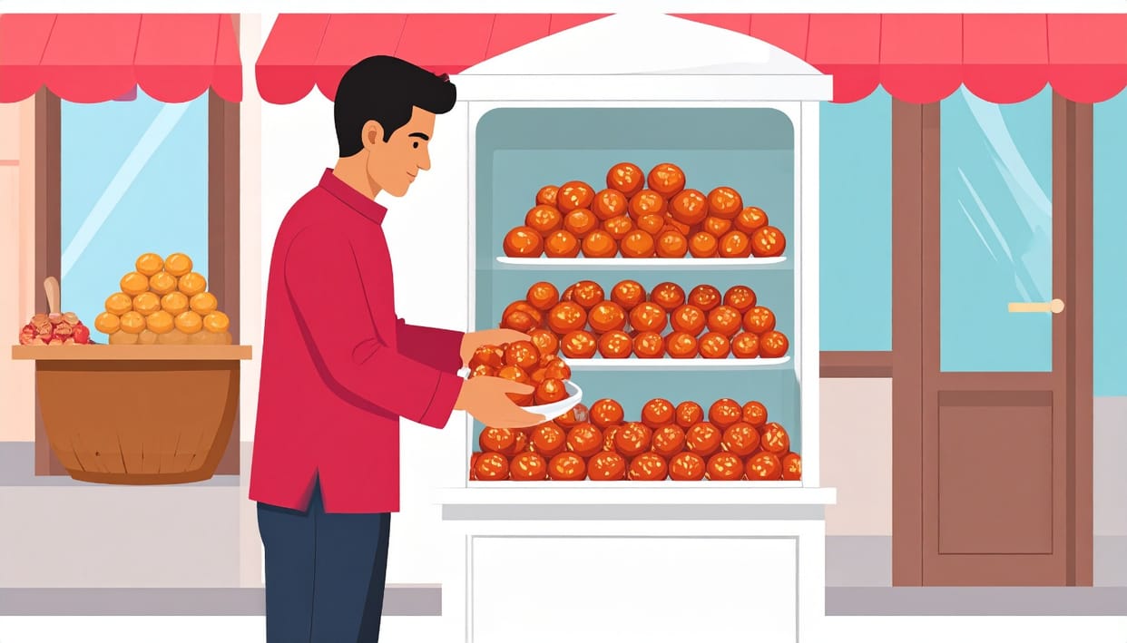 Half a kilo of rasgullas stolen from the shop