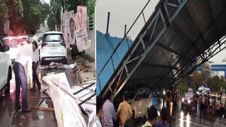 पांच दिन का अलर्ट: रायपुर में तेज अंधड़-तूफान, कई जगह पेड़ गिरे, हवा से होर्डिंग्स और शेड भी उड़े