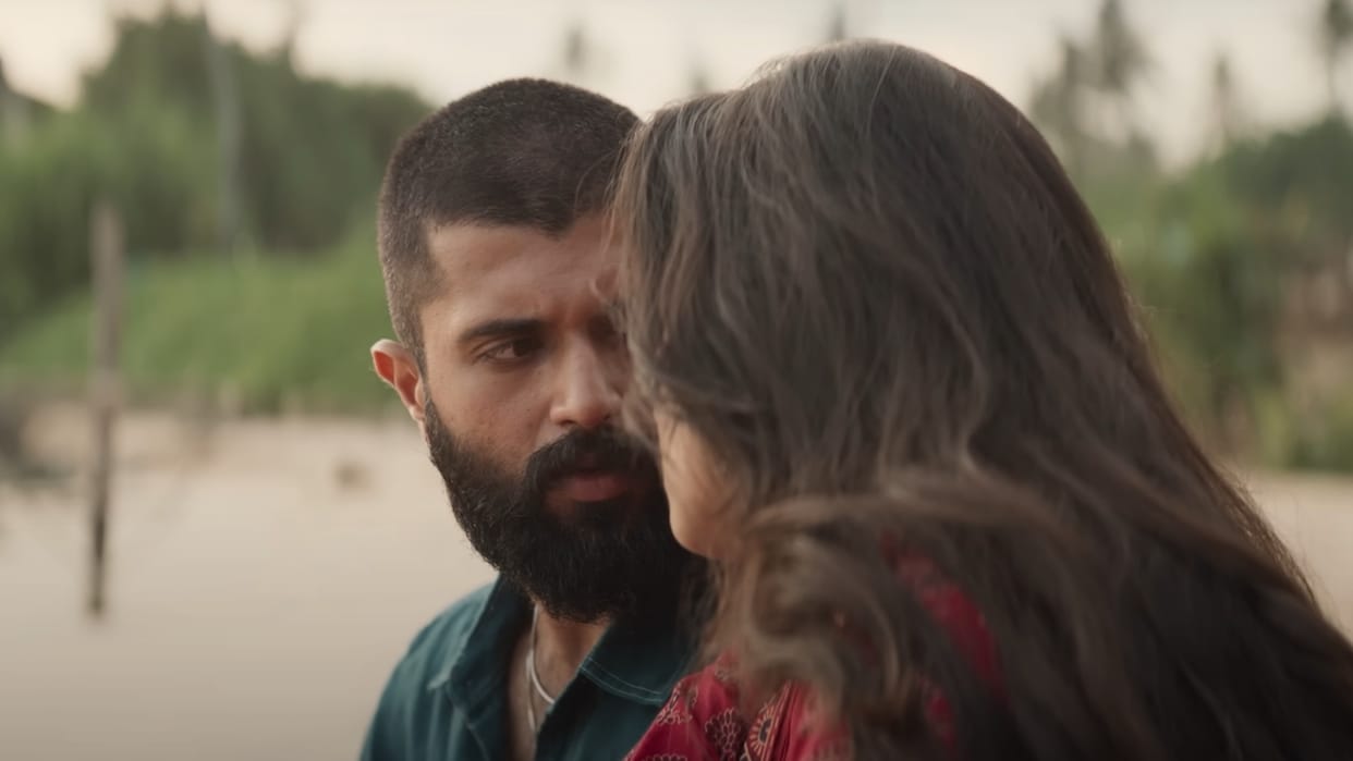 Vijay Deverakonda Bhagyashri Borse Kissing Scene in Kingdom Song Hridayam Lopala Promo Video Goes Viral