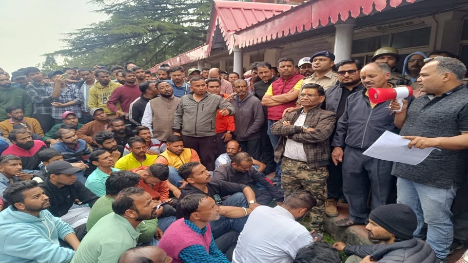 People took to the streets to protest against rape in Nainital